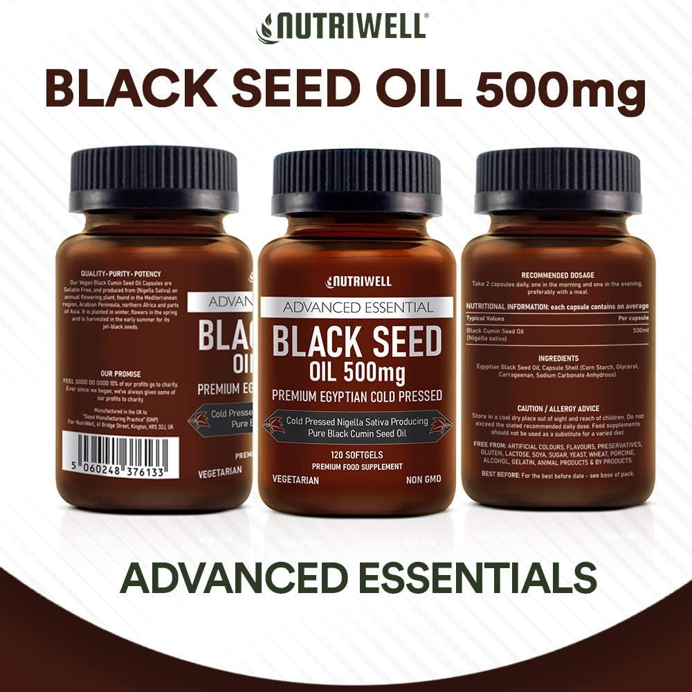 Black Seed Oil Softgel 120 Vegetarian Capsules 500mg, Non GMO - Image 3