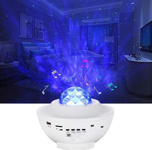 Led Sternenhimmel Projektor Oxyled Led Sternenlicht Projektor Mit Fernbedienung Bluetooth Timer Rotierende Wasserwellen Projektionslampe Farbwechsel Musikspieler Nachtlichter Fur Zimmer Party Weiss Amazon De Beleuchtung