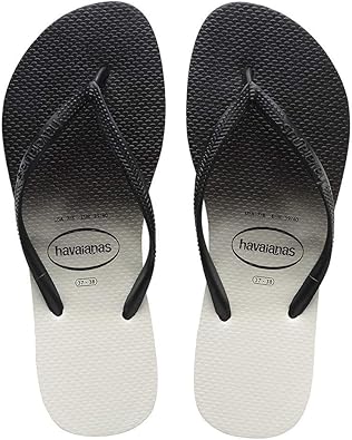 black thin strap flip flops