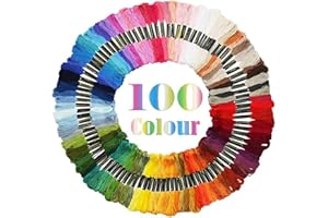 100 Color Embroidery Floss Set, Polyester Cross Stitch Thread Kit, Multicolor Embroidery Sewing Threads