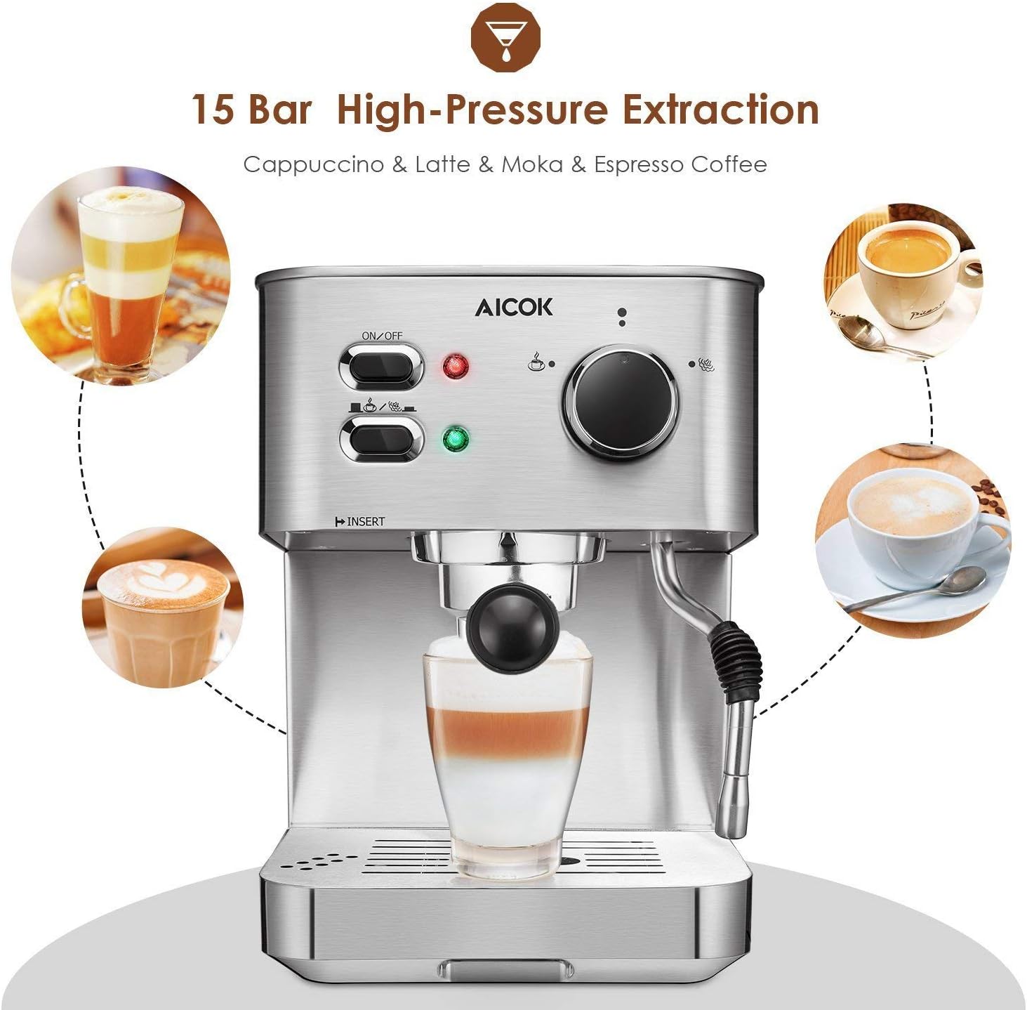 Aicok cafetera espresso | Las mejores cafeteras del mercado.