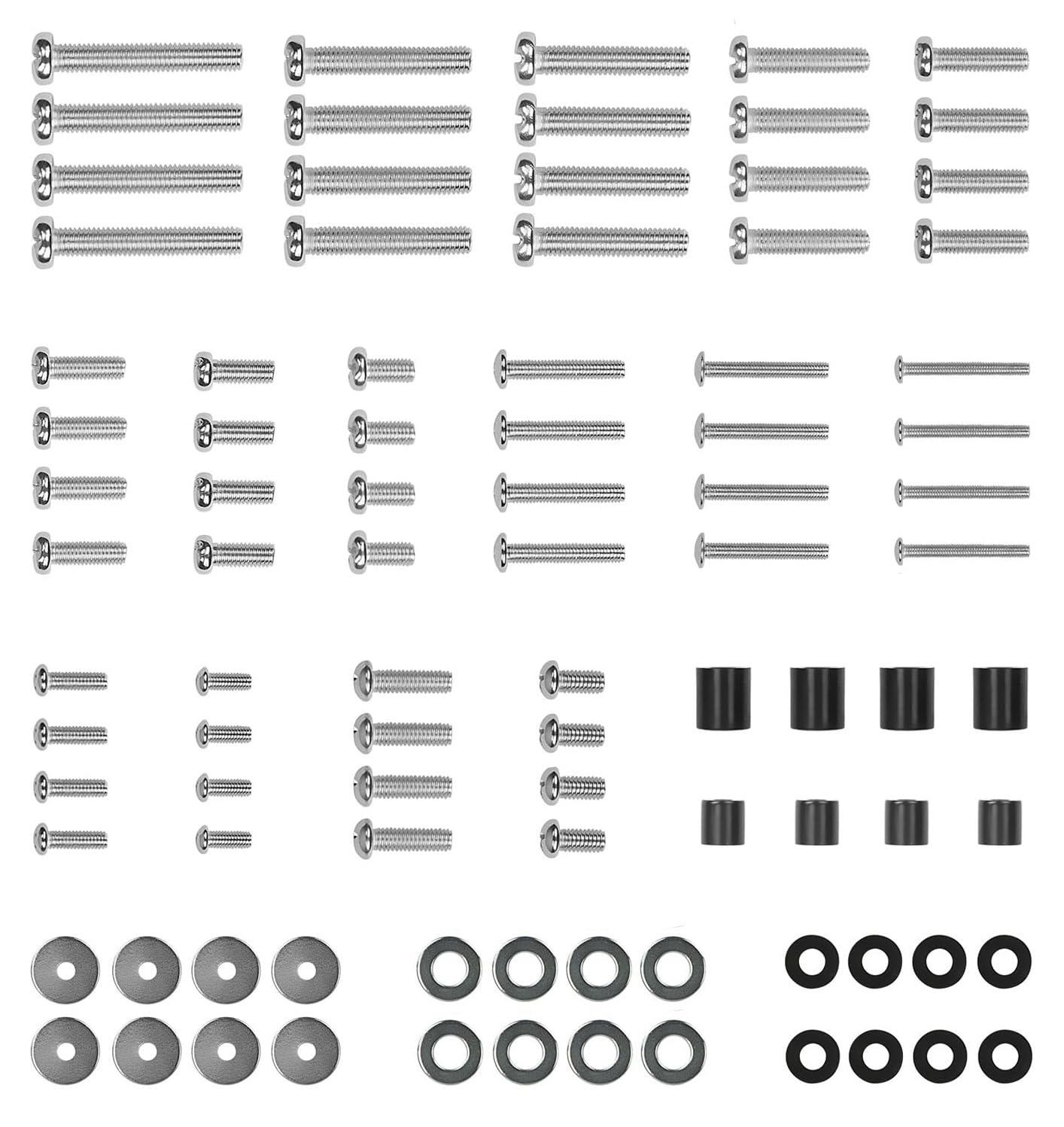 Mount-It! Universal TV Mounting Hardware Kit - VESA Wall Mount Screws, Washers & Spacers (M4, M5, M6, M8) for TVs and Monitors - Fits 19" to 85" Screens, Compatible with Major TV Brands