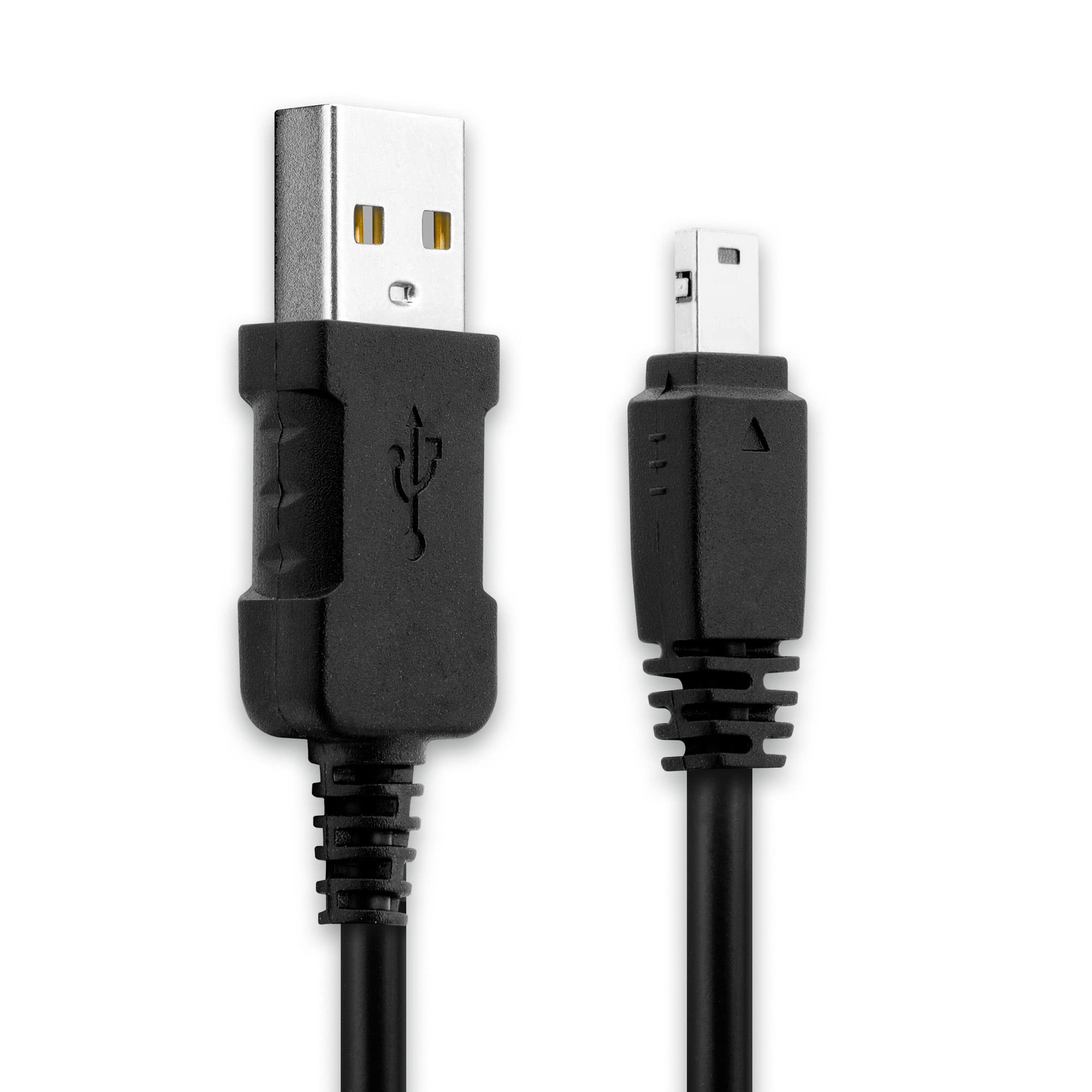subtel Camera USB Cable Replacement for Casio Exilim EX-FC100, EX-Z2, EX-Z550, EX-Z1050, Z100, EX-Z75 Charger 1m Lead Fast Charging Data Cable File Transfer - Black PVC