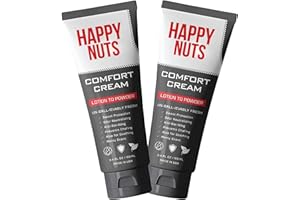 HAPPY NUTS Comfort Cream Deodorant For Men: Anti-Chafing Sweat Defense, Odor Control, Aluminum-Free Mens Deodorant & Hygiene Products for Men's Private Parts 3.4 oz.(2 Pack, Original)