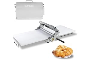ATDSETR Folding Dough Sheeter (12")，Folding Dough Rolling Machine，Manual Dough Sheeter，Dough Sheeter Machine For Home，Stainless Steel Dough Machine With 55 Adjustable Thicknesses,(1 Scrolling Panel)