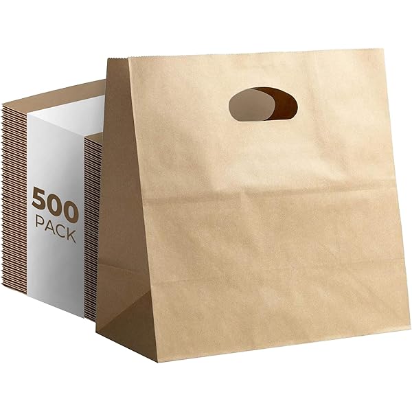 Brown Lunch Bags Kraft Paper Bags Fit Meal Prep 150 Pack 12 Lb Brown Paper Lunch Bags, 13 X 7 X 4.5" Durable Paper Bags Bulk For Packing, Delivery, Take Out, Grocery