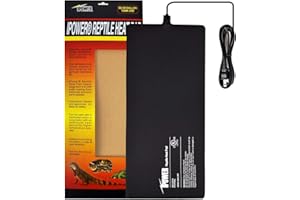 iPower Reptile Heat Pad 4W/8W/16W/24W Under Tank Terrarium Warmer Heating Mat and Digital Thermostat Controller for Turtles Lizards Frogs and Other Small Animals, Multi Sizes
