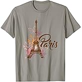 Vintage Paris Tshirt I Love Travel Wanderlust Eiffel Tower T-Shirt