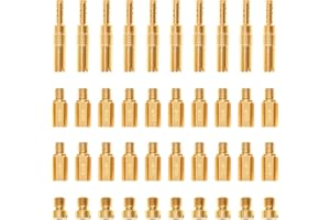 AKSLGT 40Pcs Carburetor Main Jet Slow Pilot Jet Kit, 30Pcs Carburetor Main Jets and 10Pcs Slow Jets Pilot Fits for PWK Keihin OKO KOSO CVK Carbs SCL-2018090001 SCL-2018090002 SCL-2018090003 Jet Kits