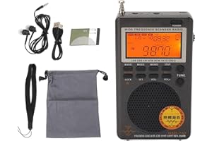 Full Band DSP Digital Receiver for FM MW SW SSB LSB AIR CB VHF UHF UBD WX Bands - Portable Radio with 40 mm 8 Ohm 1W Speaker,
