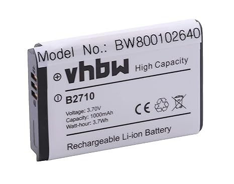 vhbw Li-Ion Akku 1000mAh (3.7V) für Smartphone, Handy, Telefon Samsung GT-B2710, Xcover 271 ersetzt AB803446BU.