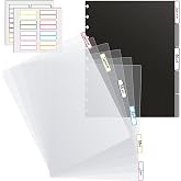 Laumoi Discbound Notebook Refillable with 2 Set Diviers &amp; Tabs | Poly Tabs for Discbound Notebook, Compatible with Tul 8.5x11 Inch, Planner Binder Index Dividers, Office School Organizer