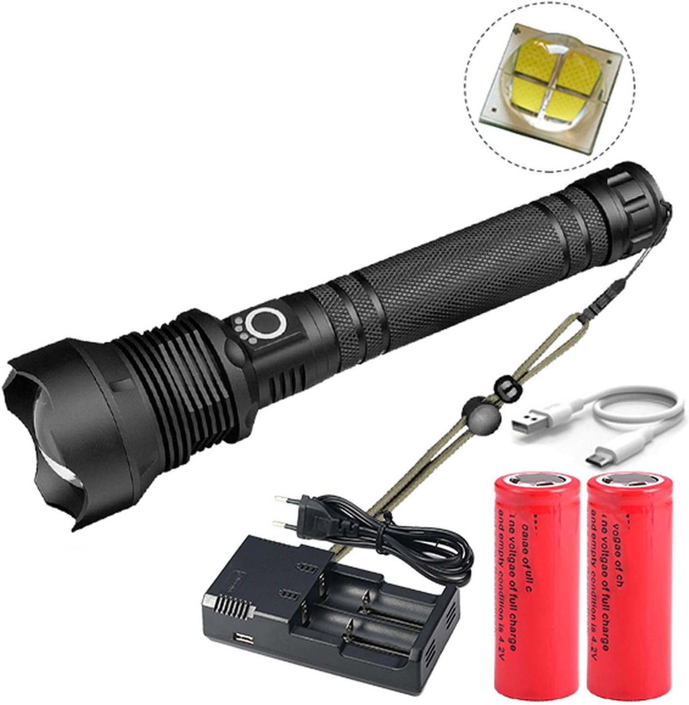 Xhp90 Most Powerful Flashlight Xhp50 Usb Zoom Torch Xhp70.2 Lights 18650 26650 Hunting Xlamp Self Defense,Package F