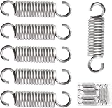 VooGenzek 6 Pcs 2.5*15*60 mm Stainless Steel Tension Spring with Hooks