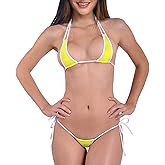 SHERRYLO Micro Bikini Extreme G String Slutty Mini Thong Bikinis Sexy Teeny Swimsuit for Women Triangle Exotic Bathing Suit