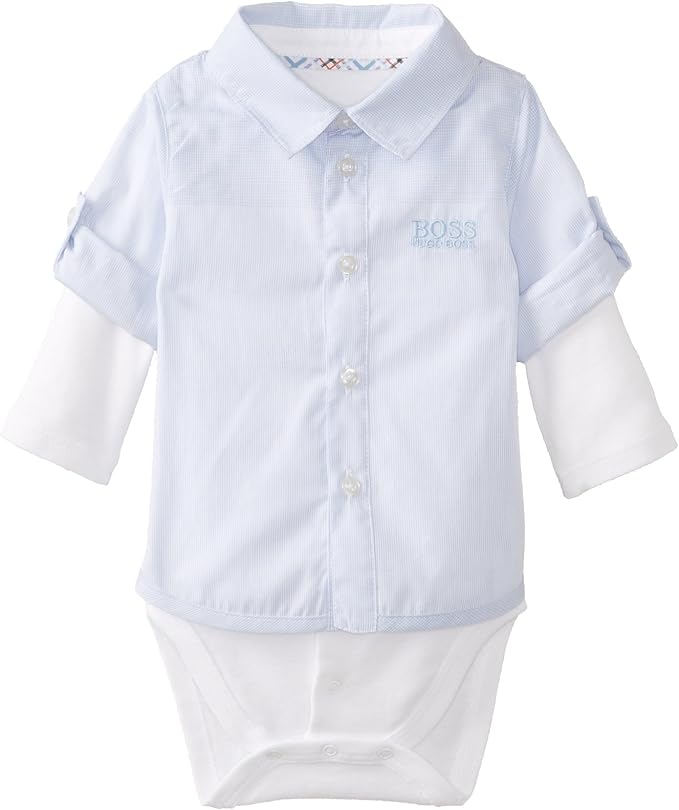 Hugo Boss Baby Baby Boys' Jersey Bodysuit with Attached Woven Shirt