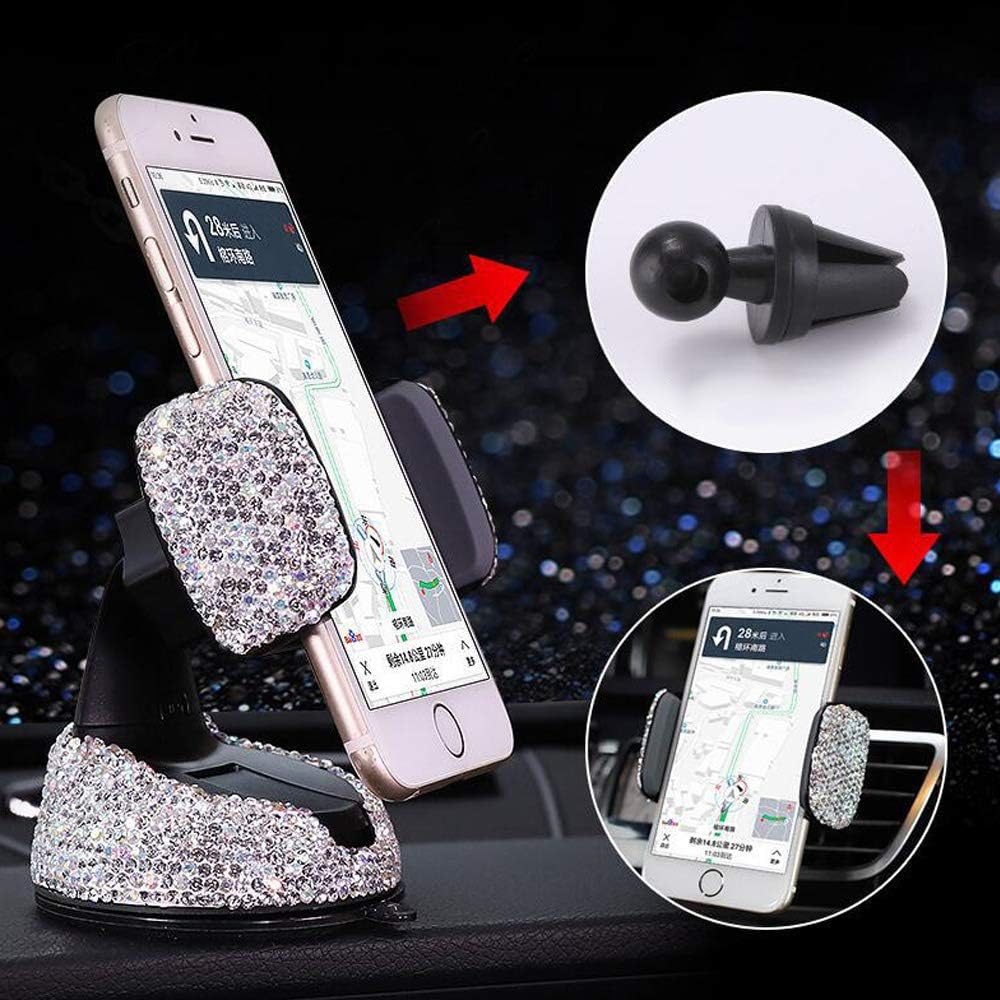 Car Phone Holder Adjustable Universal Bling Strong Sticky Dashboard Air