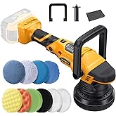 Aiderar Brushless Cordless Car Buffer Polisher for Car Detailing, 15mm Dual Action, Compatible with DeWalt 20V MAX (Tool Only), 5-Speed Control, Includes 5-inch Polishing Pads & Accessories