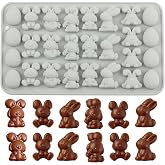 EPYHREHM 27 Cavity Easter Silicone Chocolate Molds | Bunny Rabbit Egg Candy Mold For Candy Chocolate Cake Decoration