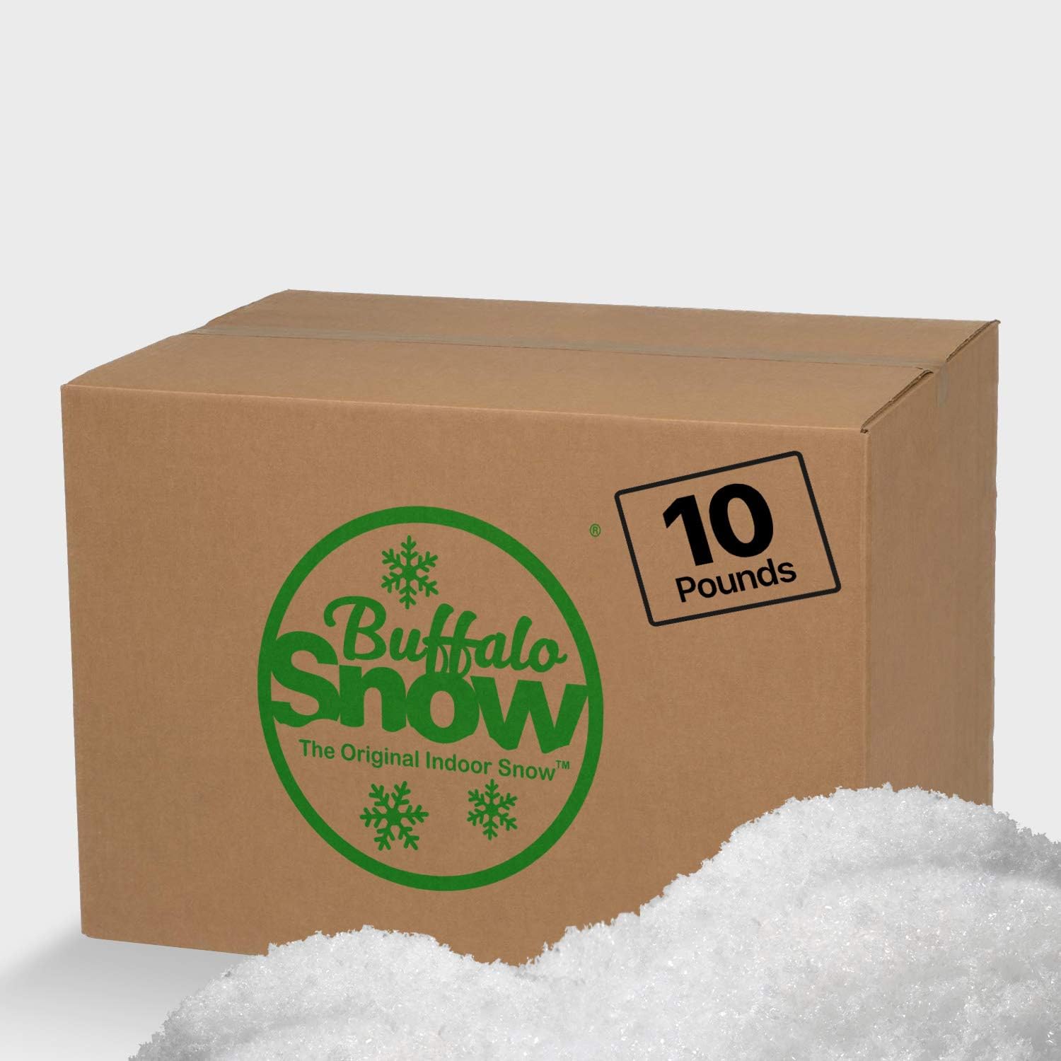 Artificial Snow - Buffalo Snow Artificial Iridescent Snowflakes 10-Pound Carton