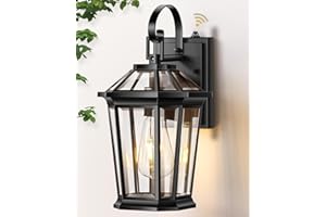 VIANIS Dusk to Dawn Exterior Light Fixture, Waterproof Outdoor Wall Sconce Porch Light for House, 100% Anti-Rust Aluminum Outside House Lights, Farmhouse Coach Lantern for Porch, Garage, Front Door