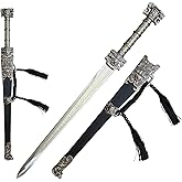 Claymeur 28.3" Bronze Stainless Steel Creation of The Gods GuiHou Sword with Scabbard for Collection, Display, Cosplay