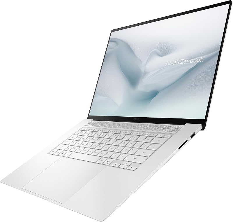 Zenbook S16 OLED UM5606GA-SR340W Copilot+ PC - Portátil 16" 3K 120Hz (AMD Ryzen AI 9 465, 32GB RAM, 1TB SSD, Radeon 880M, Windows 11 Home) Teclado QWERTY Branco Escandinavo - Espanhol