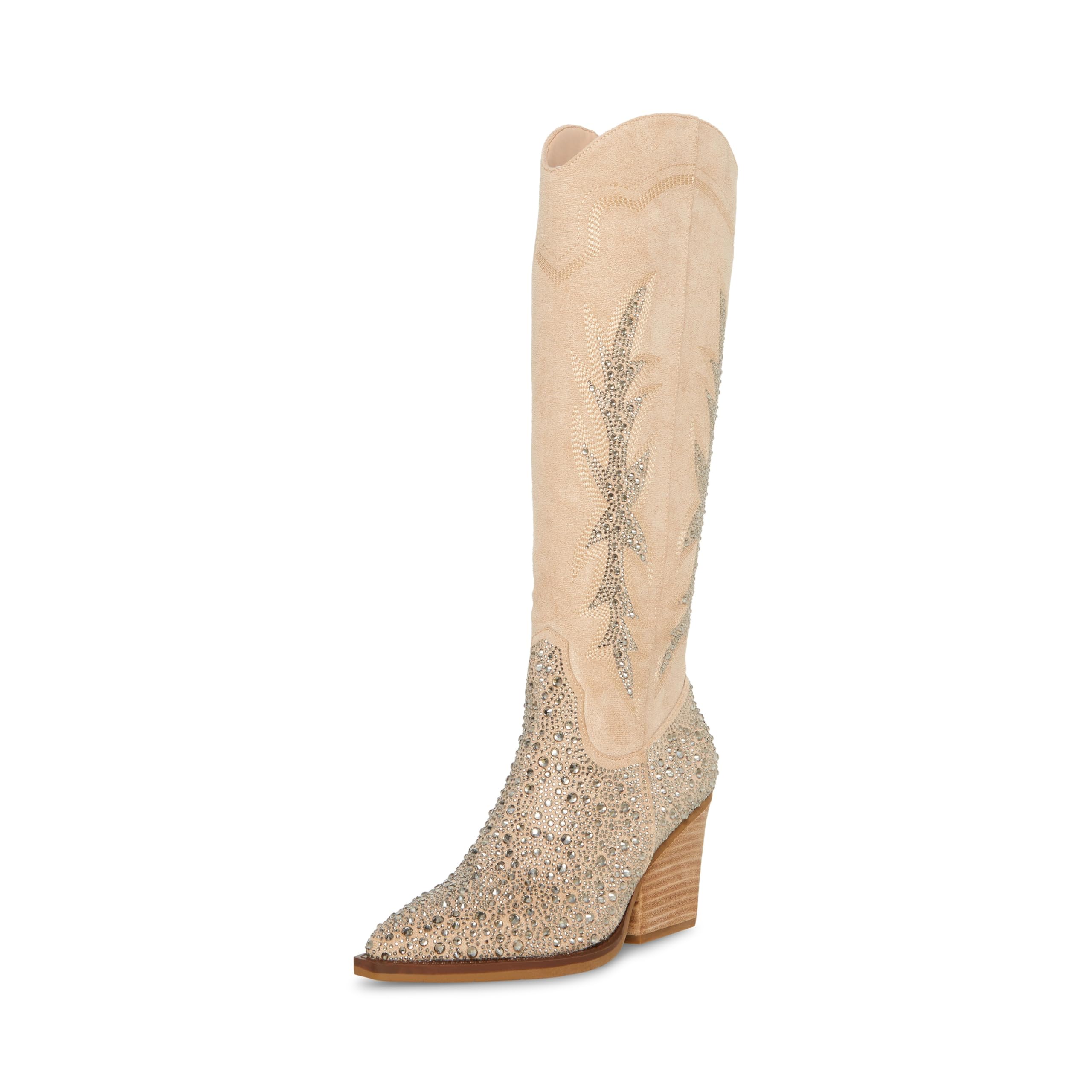Photo 1 of (8.5) (used/fair) Madden Girl Women's Apple-WC Western Boot, Sand Multi, 8.5women/7men Wide