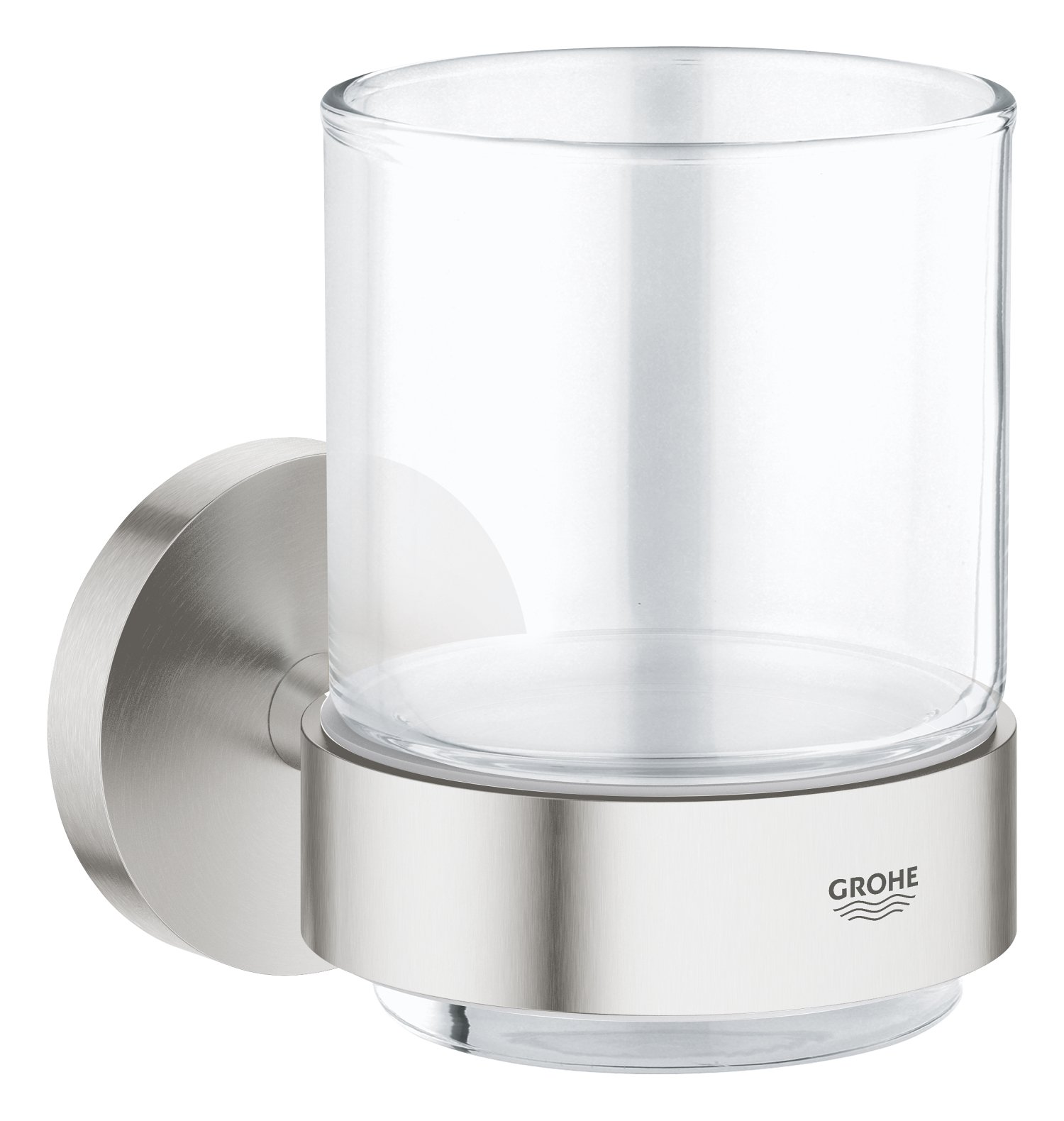 GROHE Essentials New Crystal Glass with Holder Supersteel 40447DC1