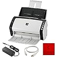 Fujitsu FI-6130 Document Scanner Bundle ADF - 1 Year Warranty - Duplex Sheet-Fed Document Scanner with 24V, USB 2.0 Cable & Microfiber Cleaning Cloth (Renewed) (FI-6130)