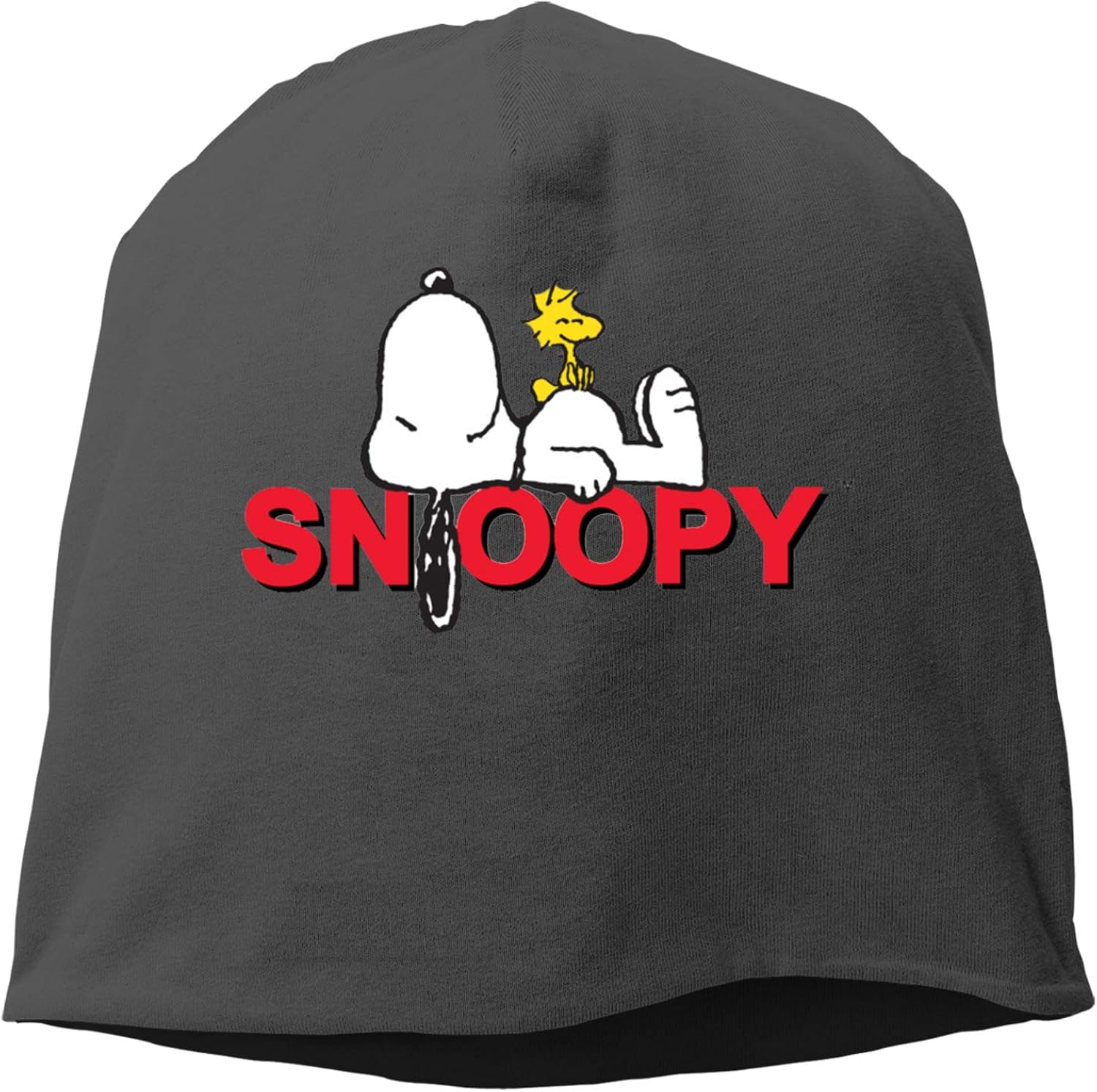 Snoopy Logo. Adult Beanies Caps Warm Hedging Cap Skull Hats Black