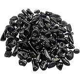 450PCS Obsidian Irregular Chip Stone Beads 5-8mm Gemstones Crystal Loose Bead for Jewelry Making Bracelet Necklace DIY Craft Finding