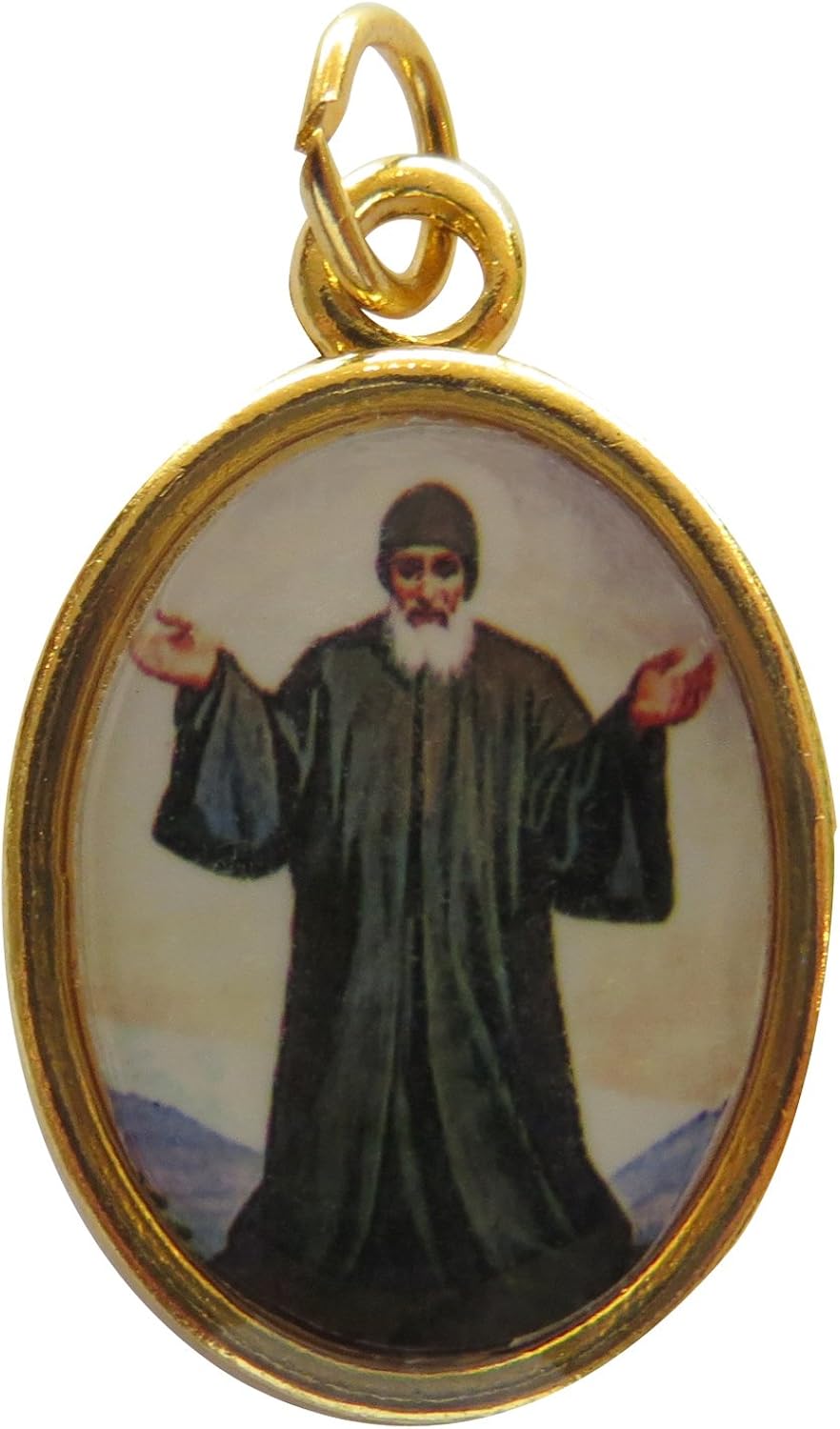 San Charbel Medal Charbel Makhluf (Gold-tone) Health Protection Pray Handmade Medalla De San Charbel