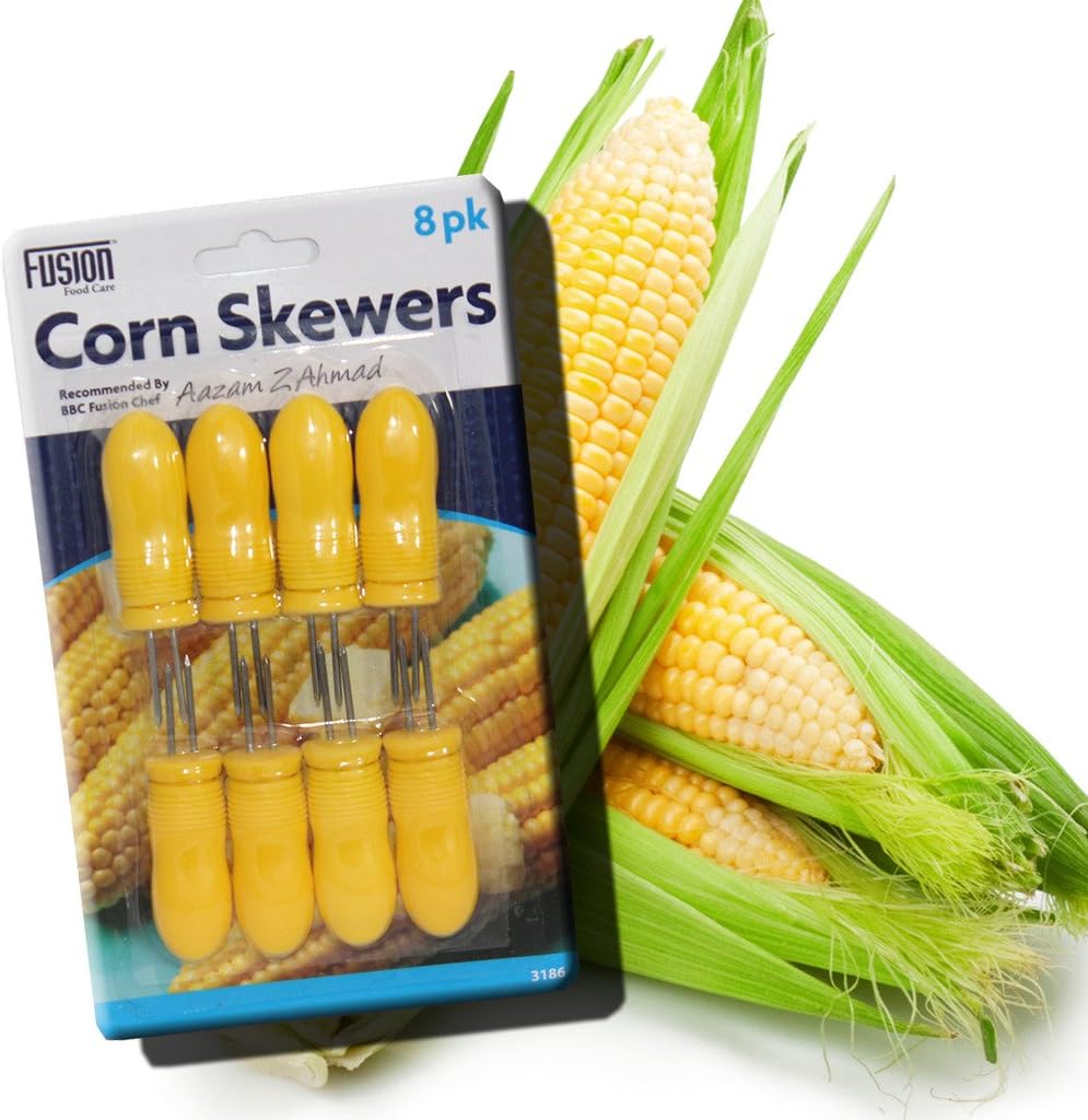 Corn On The Cob Holders Sweetcorn Grill Food Prongs 8 Skewers Forks