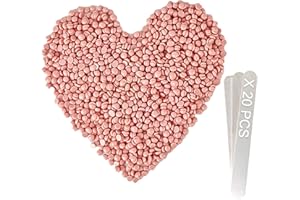 PURPLESKY Wax Beads for Hair Removal, 2.5lbs Hard Wax Beads for Leg, Bikini, Back, Armpit, Chest, Eyebrow, Body Waxing Beans Bulk for Brazilian, Painless Wax with Sticks for Women, Men (Rose Scent)