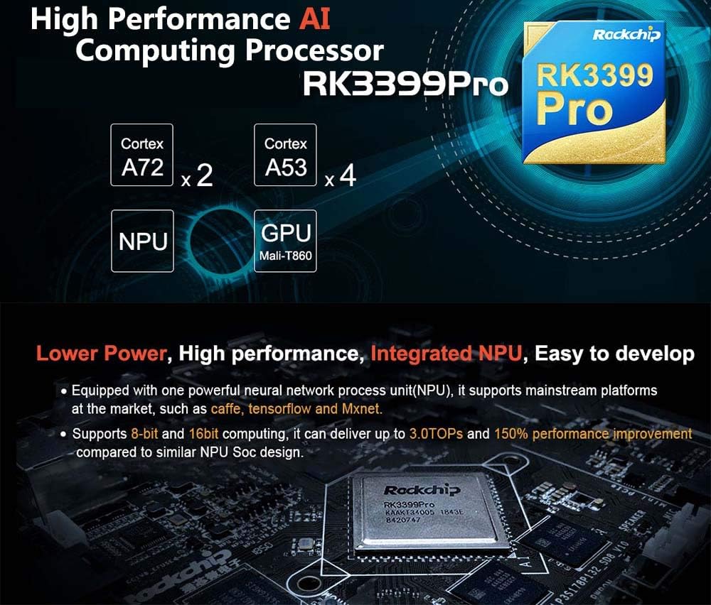 Acceleration Development Kit Toybrick RK3399Pro AI Developer Kit for Artificial Intelligence ...