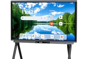 Shiarffe R9 Ultra 55 Inch Smart Board 4K EDLA-Certified Touchscreen Digital Whiteboard, Presentation Interactive Display for Classroom Office Hybrid Work Home, Dual-System Support