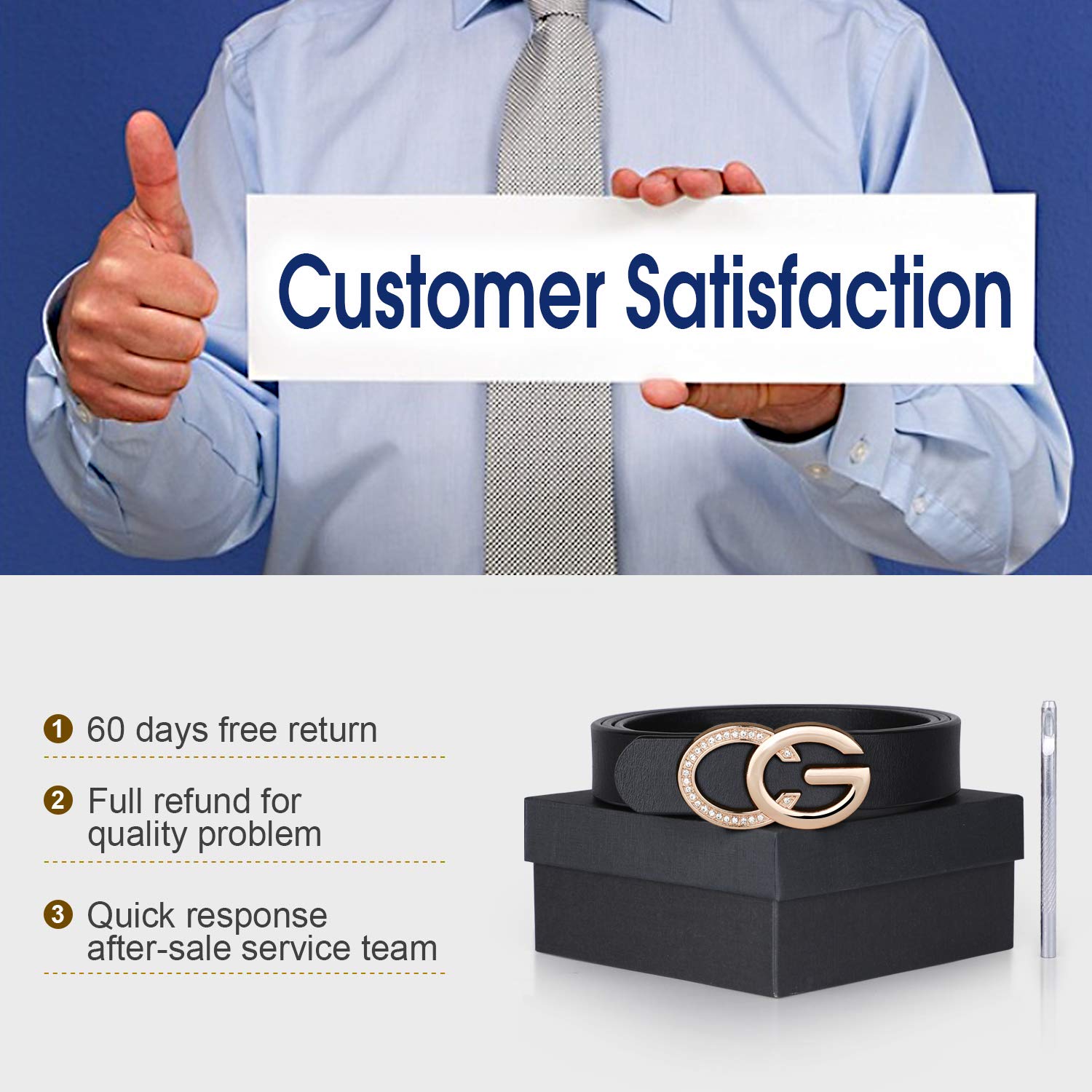 Women Leather Belt-Women Jeans Dress Belt-Ladies Leather Belts with Alloy Retro Buckle(Waist Size 26-30 Inches, a-black)