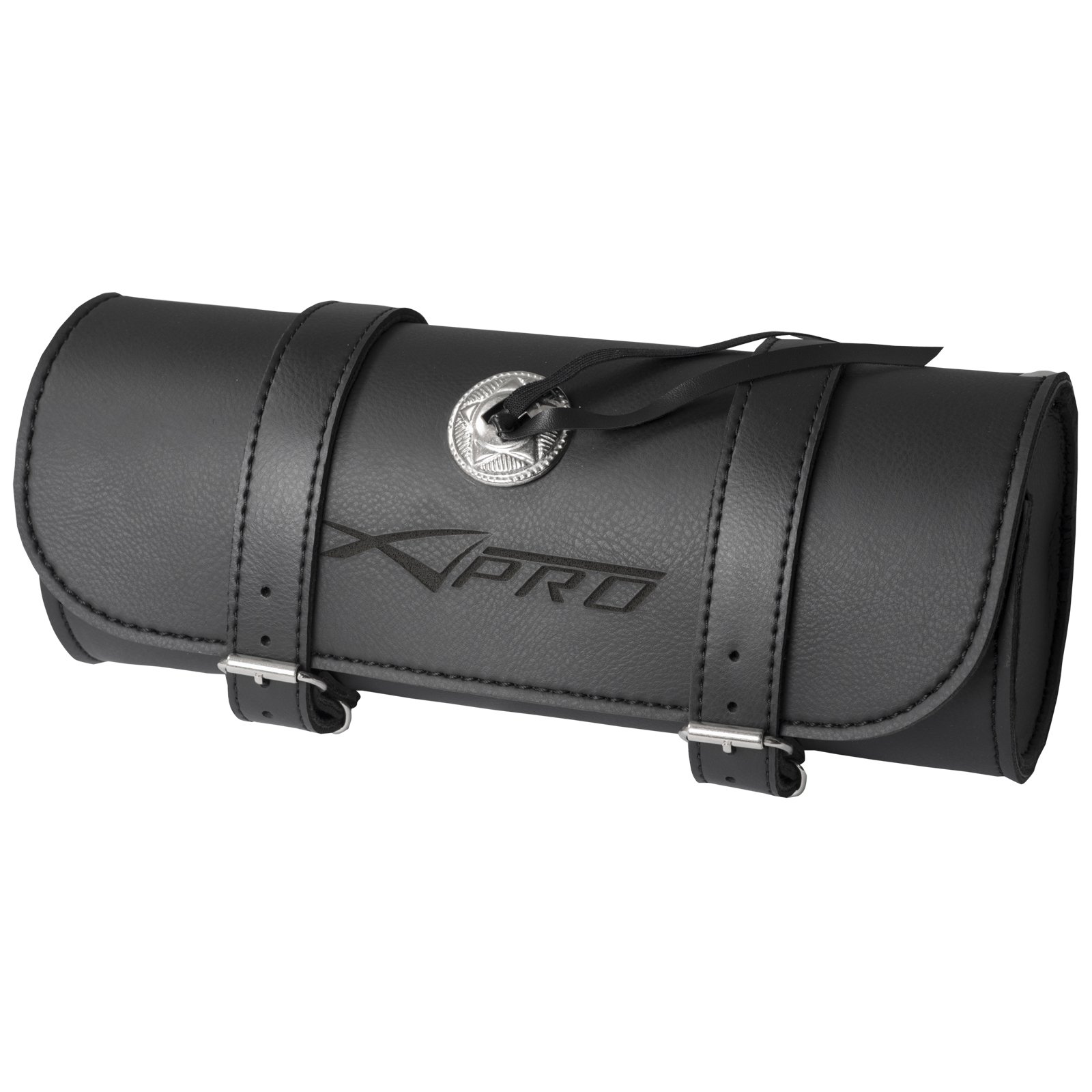 A-Pro Tool Roll Saddle Bag Motorcycle Motorbike Biker Panniers 32X13 CM Black
