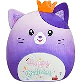 AWNOGKUE Cat Stuffed Animal Cat Plush Toys 12 Inch Soft Plushies Pillow Cute Gradient Purple Plushies Room Decoration Birthday Gifts for Kids Toddlers Girls and Boys
