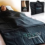 Reviiv Infrared Sauna Blanket for Detox - V2.0 Improved Features! Longer Cable Portable Sauna for Home Detox - Far Infrared S