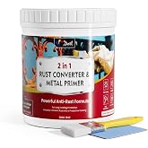 DWIL Rust Converter and Metal Primer 𝟮 𝗶𝗻 𝟭, High-Flow Water-Based Rust Reformer for Metal, Low Odor Anti-Rust Coating for Car Chassis, Truck Frame, Fence, Railing, Tools and Equipment, 16 oz
