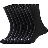 WANDER Men's Dress Socks Cotton Thin Classic Lightweight Socks 6/8 Pairs Solid & Patterned Soft Breathable Socks