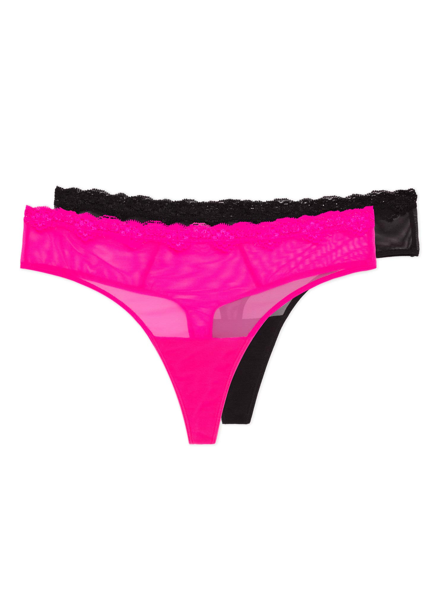 Smart & Sexy Women's Mesh & Lace Thong Panties, Available in Multi Packs
