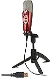 CAD Audio U37SE-CA U37 USB Cardioid Condenser Studio Recording Microphone, Candy Apple Red