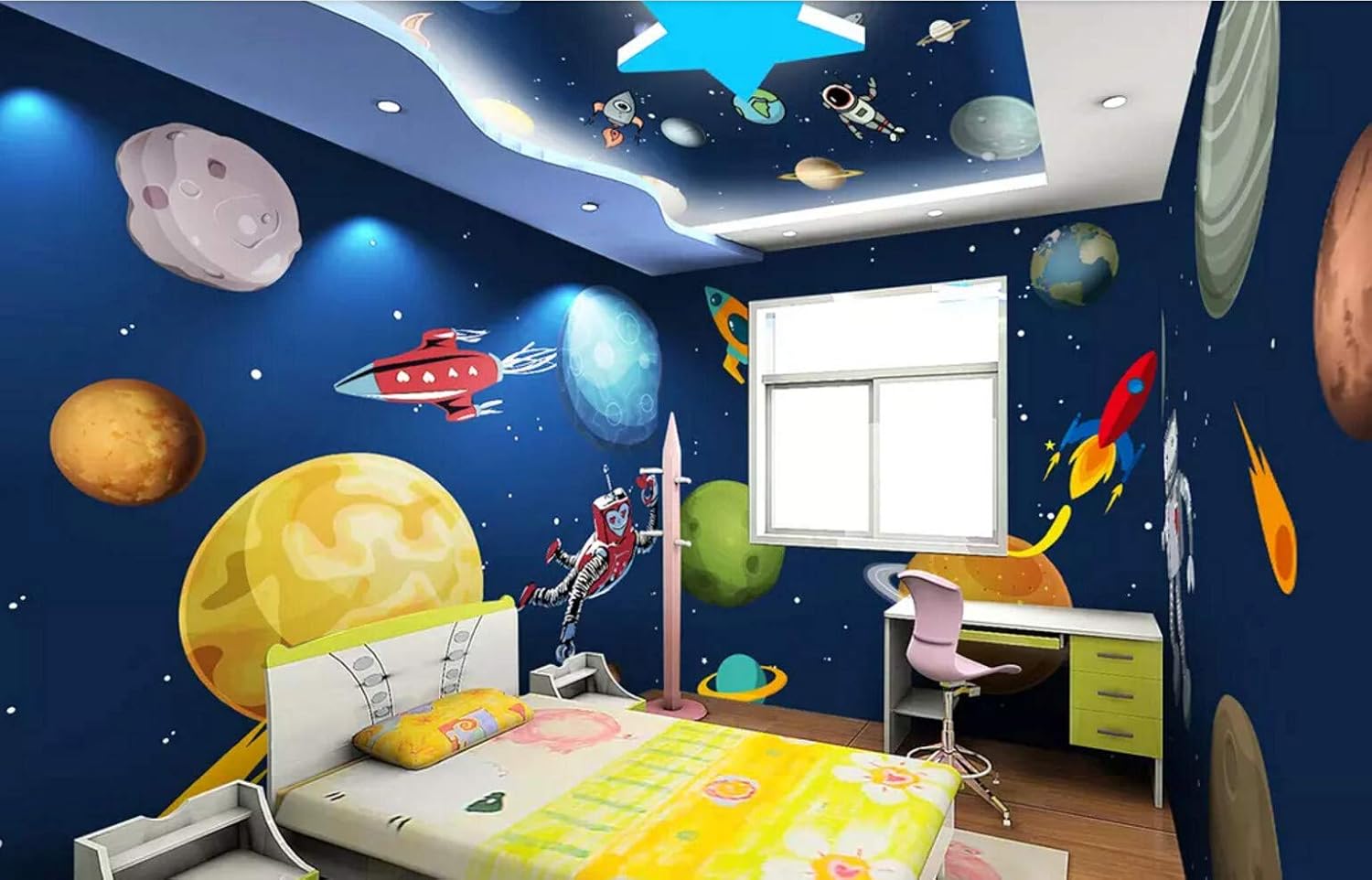 Wall Murals 3d Wallpaper Cartoon Hand Painted Universe