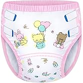LittleForBig Soft Silky Underwear Comfortable Washable Reusable Waterproof Adult Training Pants - Baby Cuties S