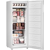 Upright Freezer 7.0 Cu.Ft, Convertible Stand Up Freezer or Refrigerator, Large Capacity with 5 Adjustable Shelves &amp; Reversible Door, Upright Fridge for Home, Garage, Apartment