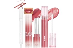 3PCS Brown Lip Liner Set, Matte Gradient Lip Liner Pencil Lip Oil Lipstick Kit, Long-lasting Moisturizing Lip Tinted Combo Se