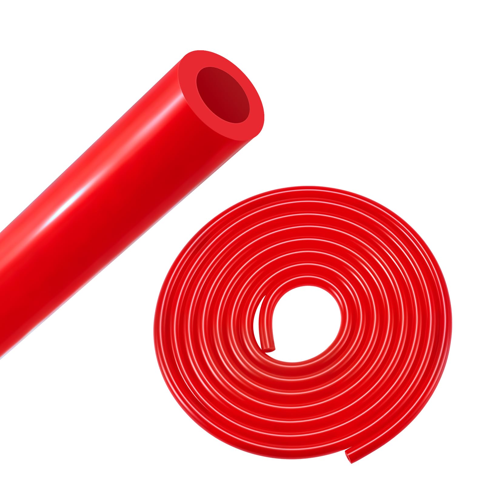 EVIL ENERGY 3/8 Silicone Vacuum Tubing Hose Line 10FT 130PSI Max Pressure Red (10mm ID) Image